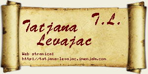 Tatjana Levajac vizit kartica